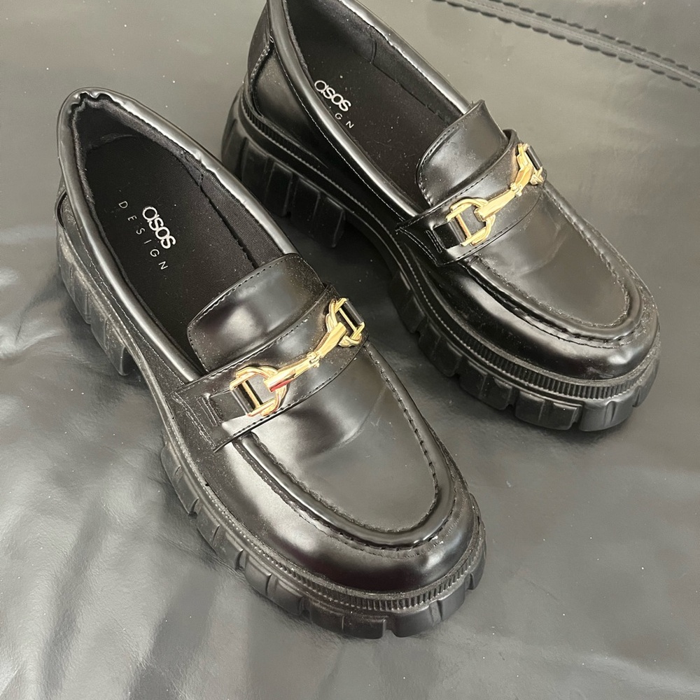 ASOS Design Shiny Black Loafers